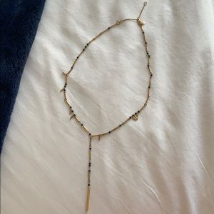 Madewell Gold and Black Bead Necklace